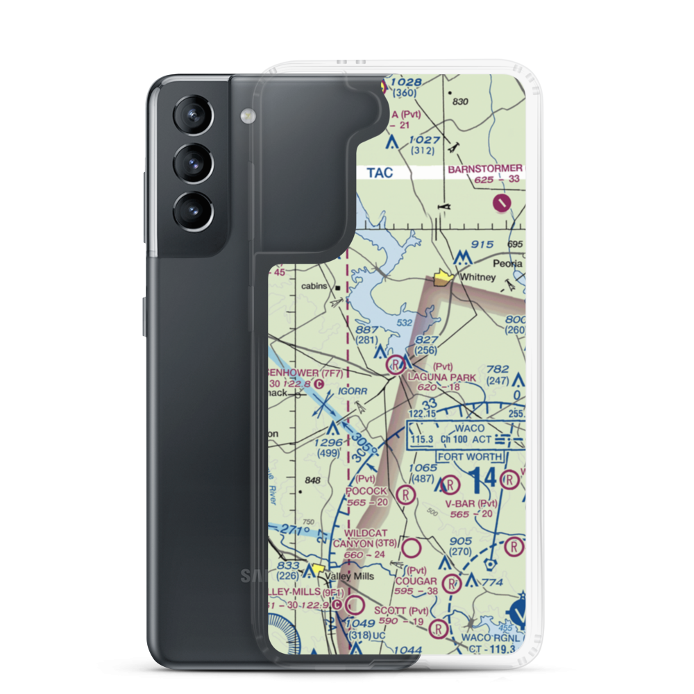 Laguna Park Community Airport (TX82) VFR Sectional Samsung Case Samsung Galaxy S21 model shown