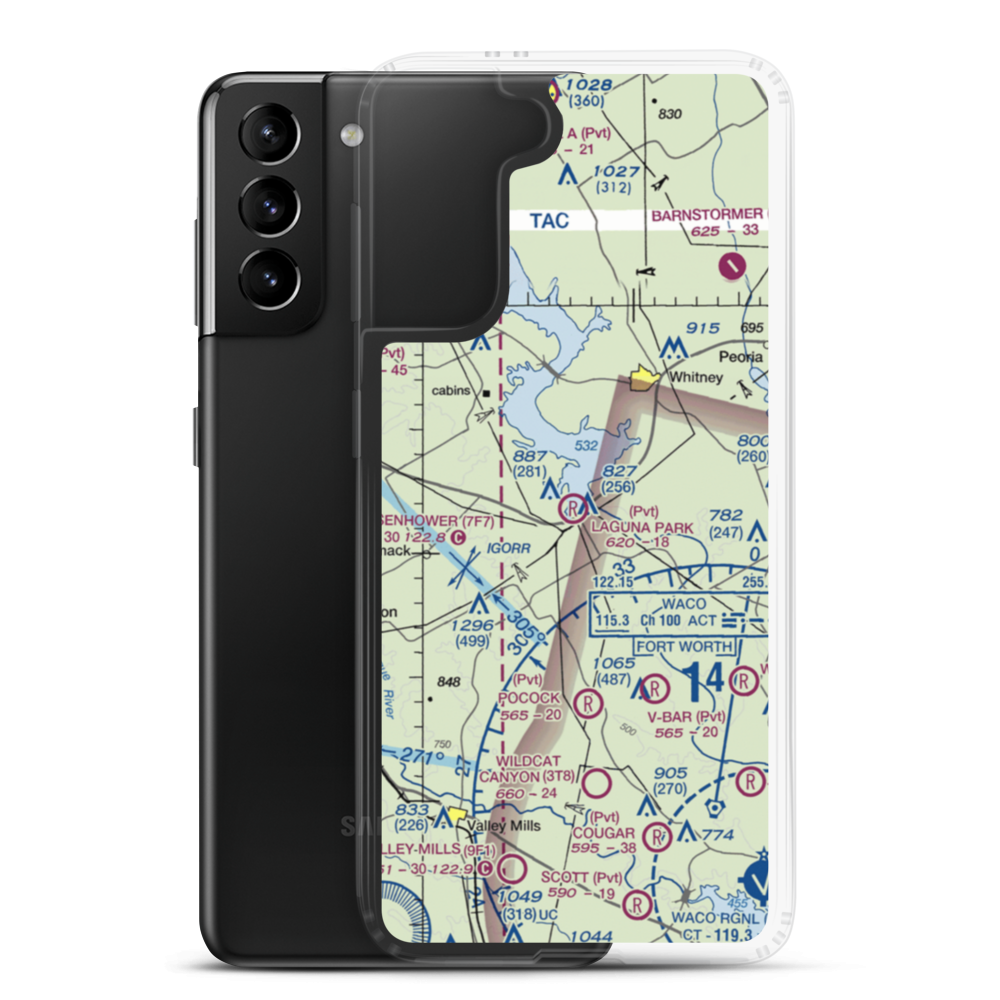 Laguna Park Community Airport (TX82) VFR Sectional Samsung Case Samsung Galaxy S21 Plus model shown