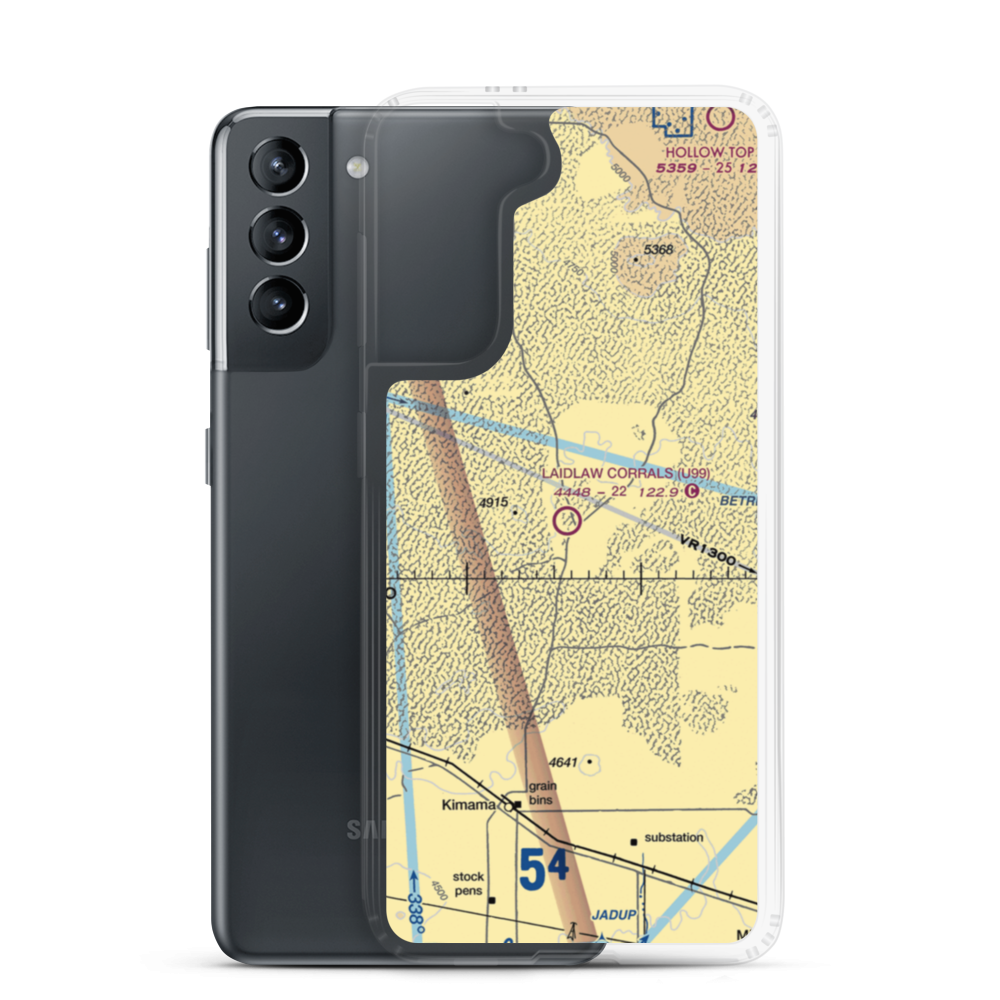 Laidlaw Corrals Airport (U99) VFR Sectional Samsung Case Samsung Galaxy S21 model shown