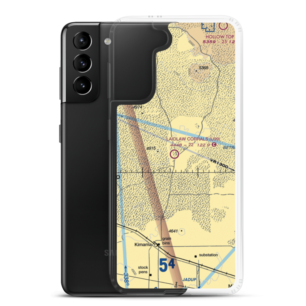 Laidlaw Corrals Airport (U99) VFR Sectional Samsung Case Samsung Galaxy S21 Plus model shown