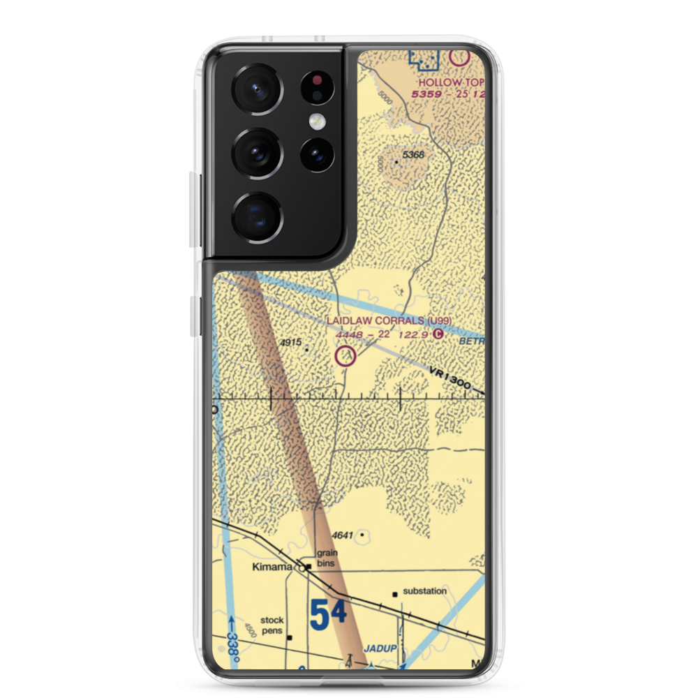 Laidlaw Corrals Airport (U99) VFR Sectional Samsung Case Samsung Galaxy S21 Ultra model shown