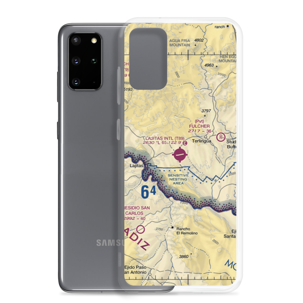 Lajitas International Airport (T89) VFR Sectional Samsung Case Samsung Galaxy S20 Plus model shown