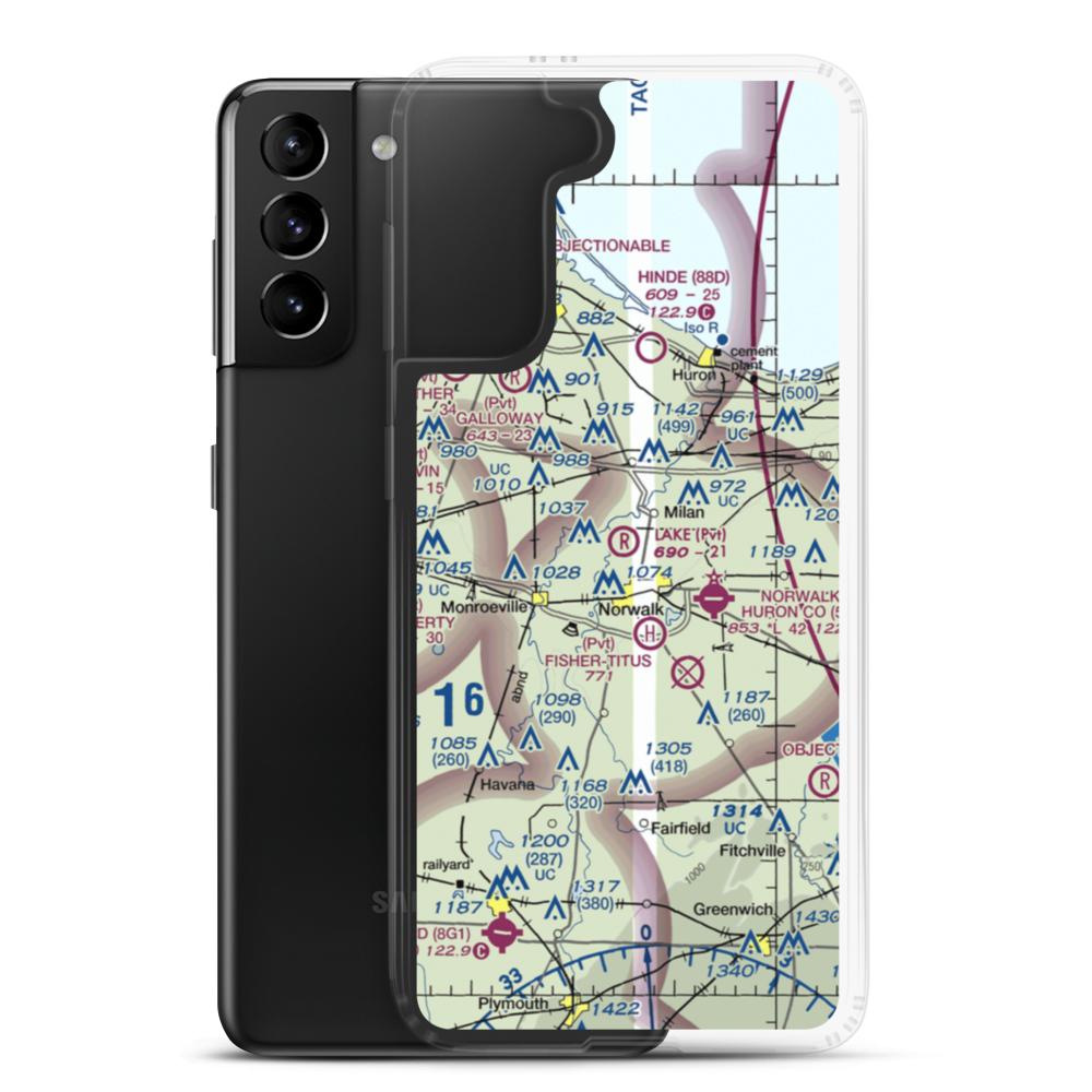 Lake Air Ranch Airport (87OI) VFR Sectional Samsung Case Samsung Galaxy S21 Plus model shown