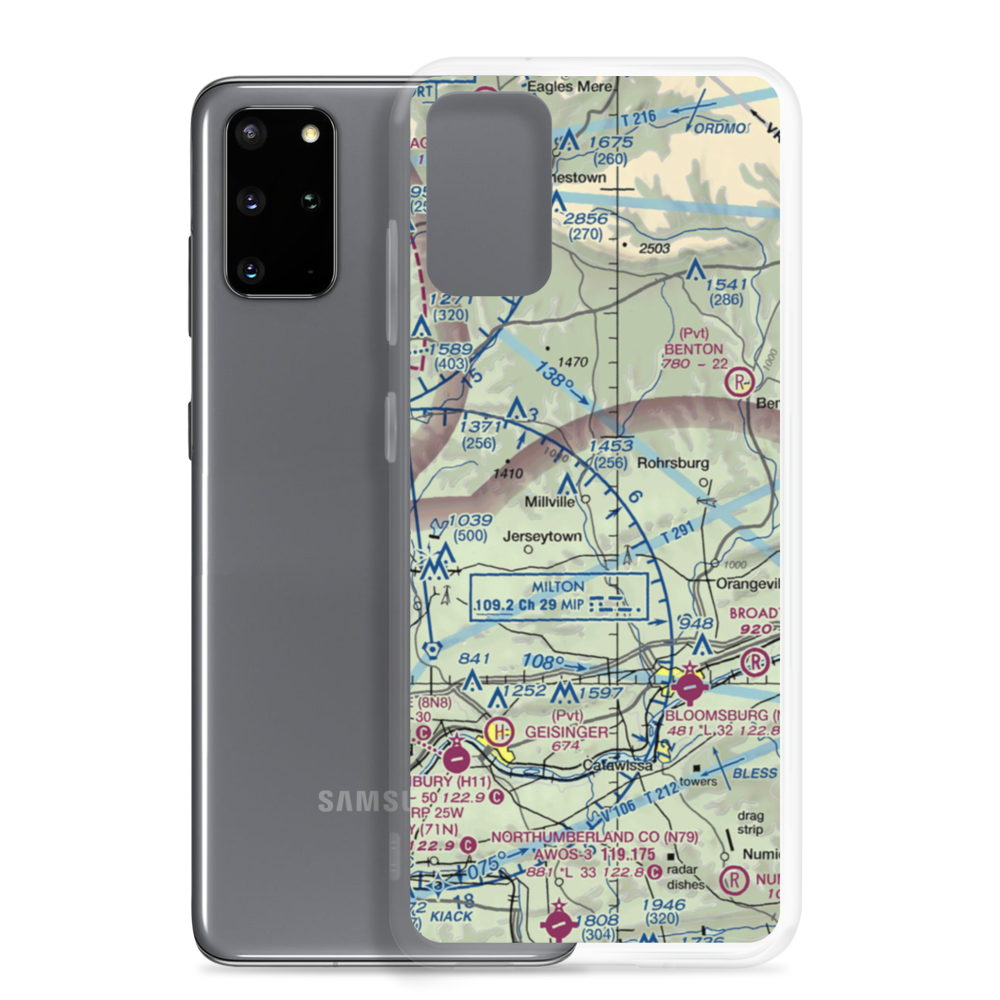 Lake Airport (19PA) VFR Sectional Samsung Case Samsung Galaxy S20 Plus model shown