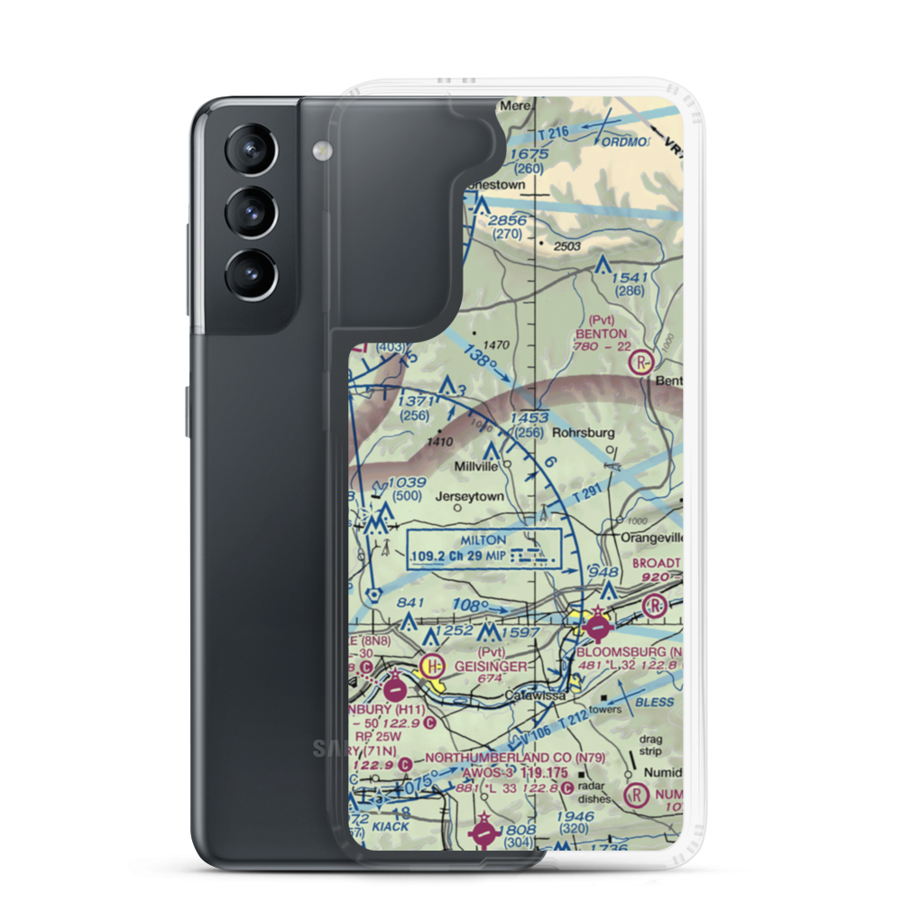 Lake Airport (19PA) VFR Sectional Samsung Case Samsung Galaxy S21 model shown
