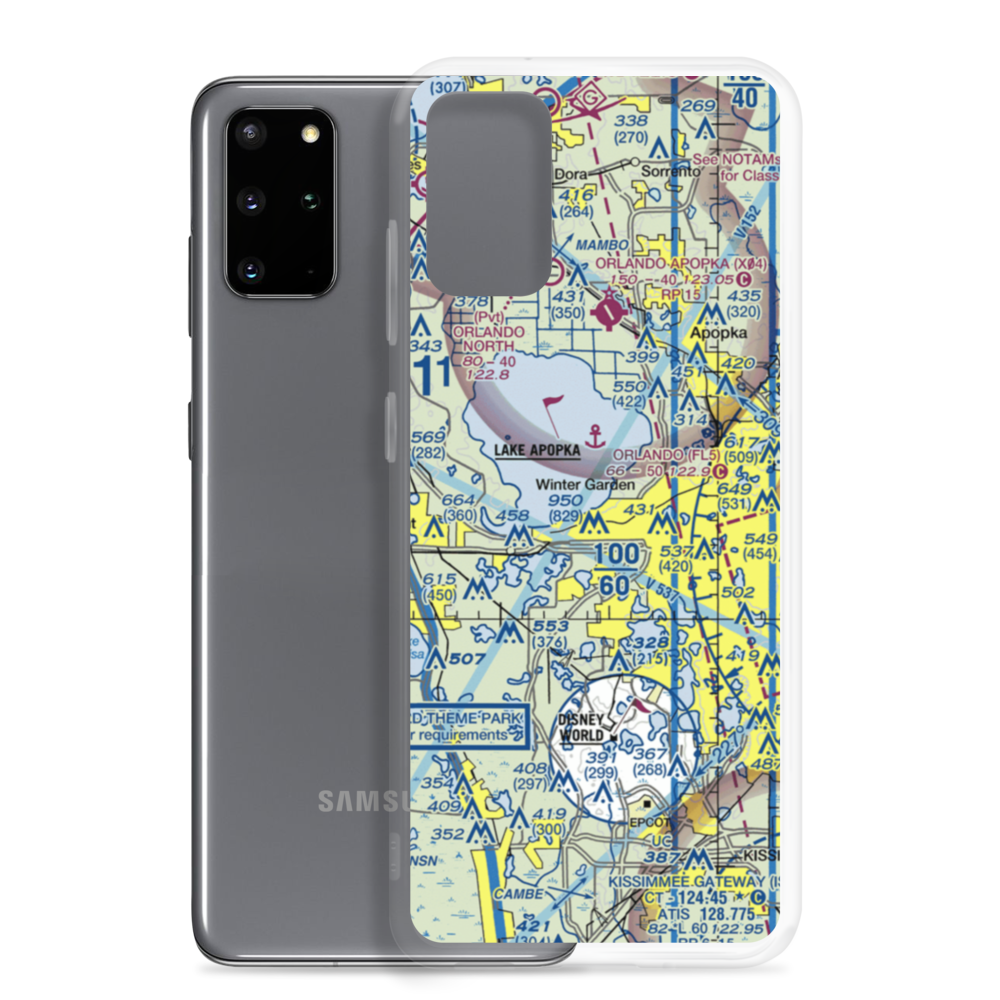 Lake Apopka South Seaplane Base (FD69) VFR Sectional Samsung Case Samsung Galaxy S20 Plus model shown