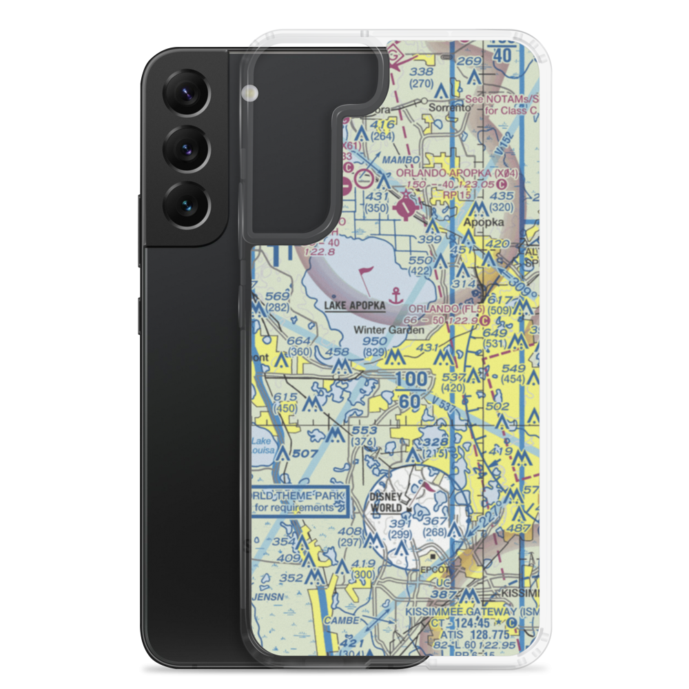 Lake Apopka South Seaplane Base (FD69) VFR Sectional Samsung Case Samsung Galaxy S22 Plus model shown