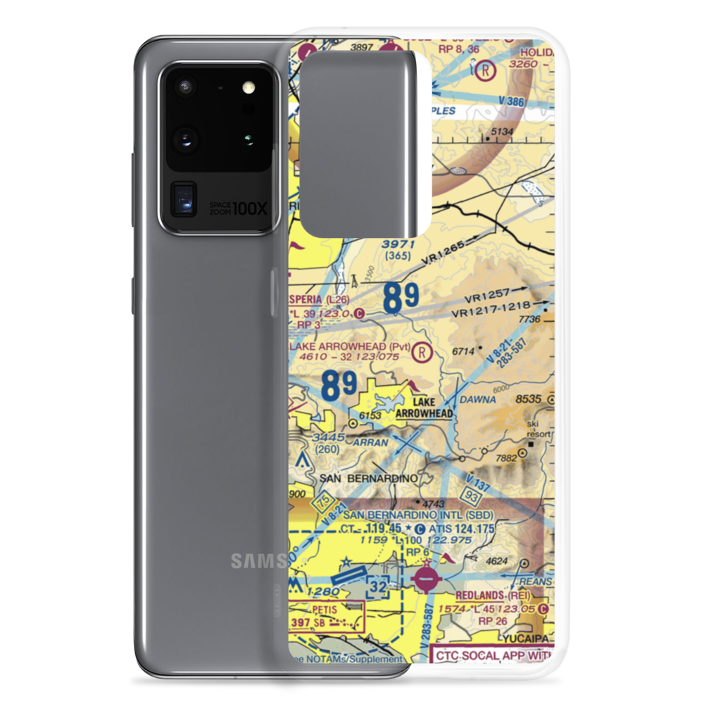 Lake Arrowhead Airport (2CN8) VFR Sectional Samsung Case Samsung Galaxy S20 Ultra model shown