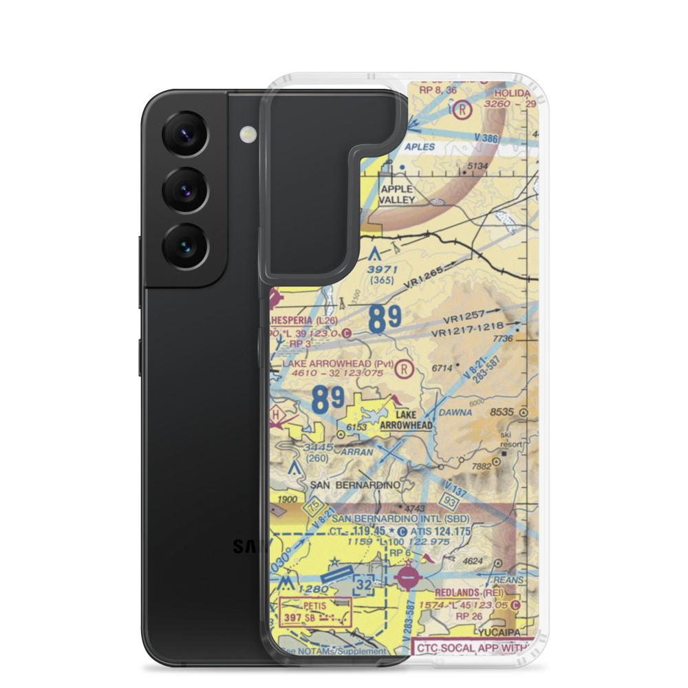 Lake Arrowhead Airport (2CN8) VFR Sectional Samsung Case Samsung Galaxy S22 model shown