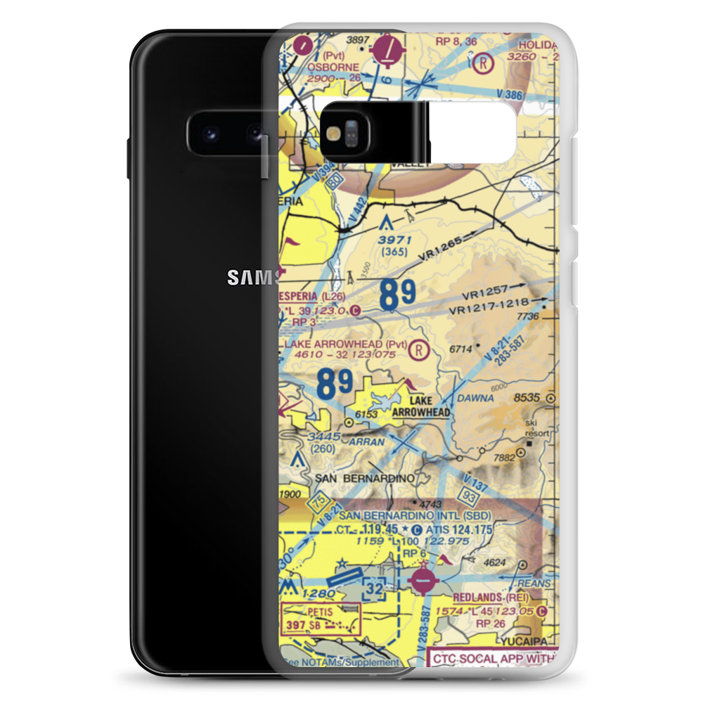 Lake Arrowhead Airport (2CN8) VFR Sectional Samsung Case Samsung Galaxy S10+ model shown