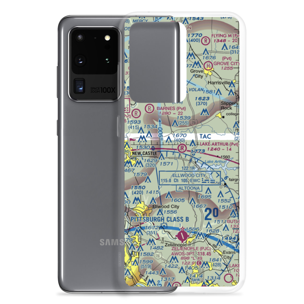 Lake Arthur Field (PN84) VFR Sectional Samsung Case Samsung Galaxy S20 Ultra model shown