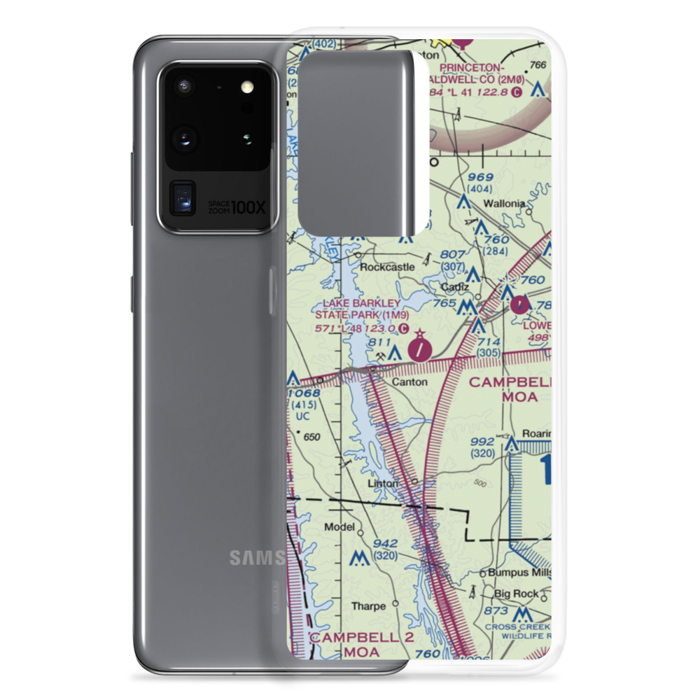 Lake Barkley State Park Airport (1M9) VFR Sectional Samsung Case Samsung Galaxy S20 Ultra model shown