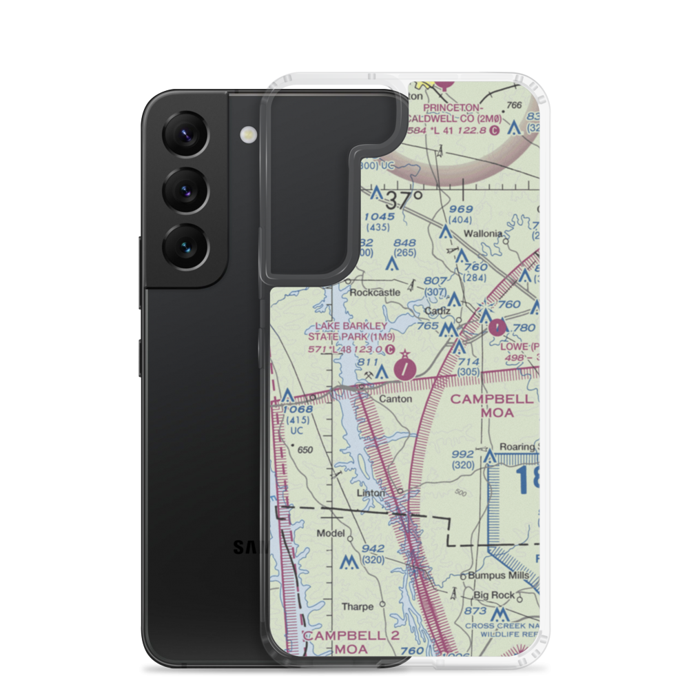 Lake Barkley State Park Airport (1M9) VFR Sectional Samsung Case Samsung Galaxy S22 model shown