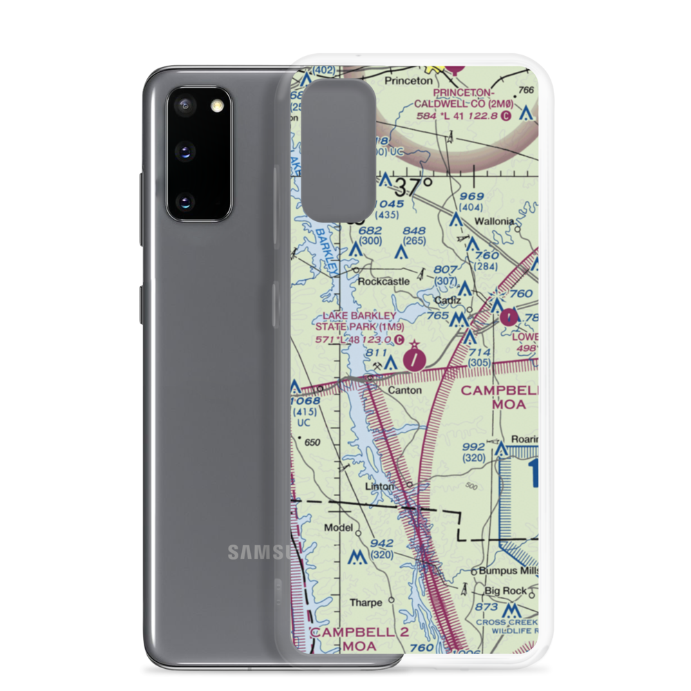 Lake Barkley State Park Airport (1M9) VFR Sectional Samsung Case Samsung Galaxy S20 model shown