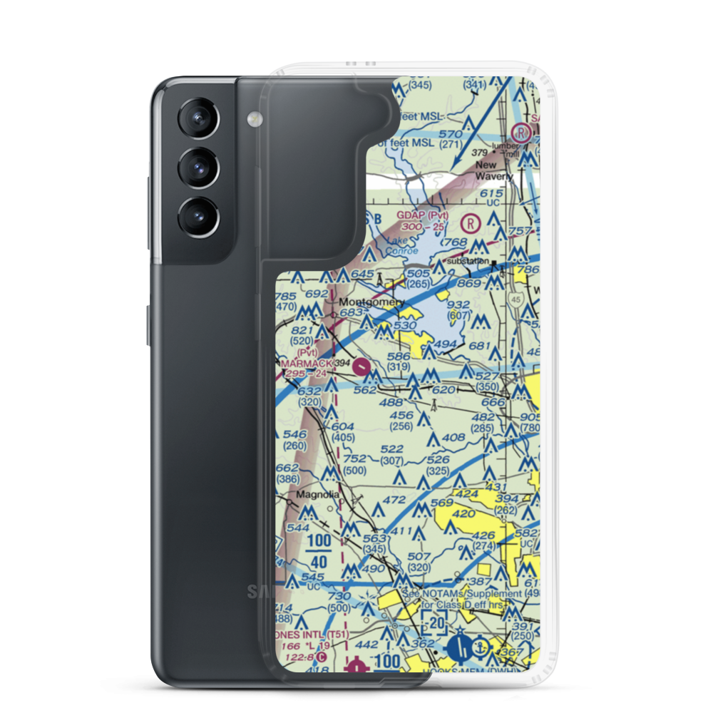 Lake Bonanza Airport (33TA) VFR Sectional Samsung Case Samsung Galaxy S21 model shown