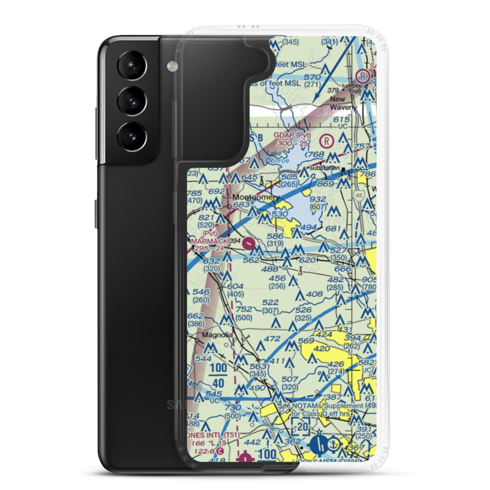 Lake Bonanza Airport (33TA) VFR Sectional Samsung Case Samsung Galaxy S21 Plus model shown