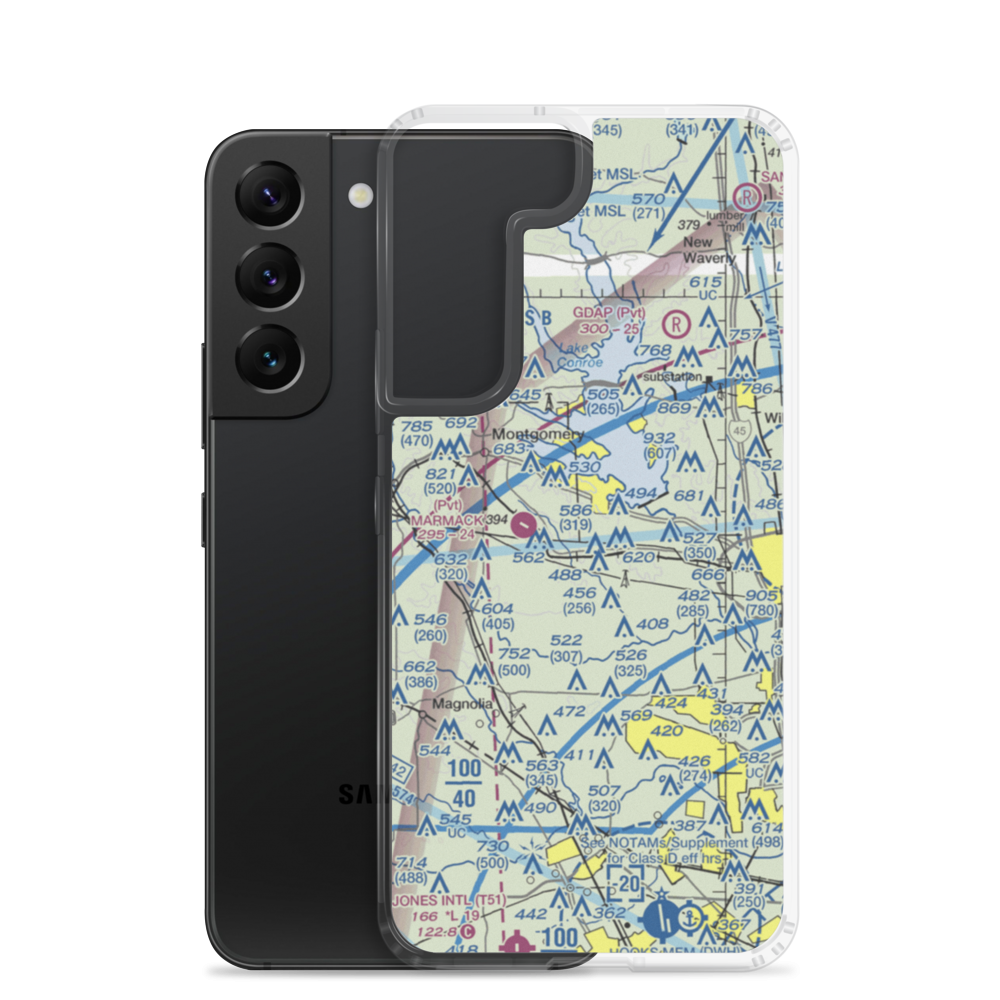 Lake Bonanza Airport (33TA) VFR Sectional Samsung Case Samsung Galaxy S22 model shown