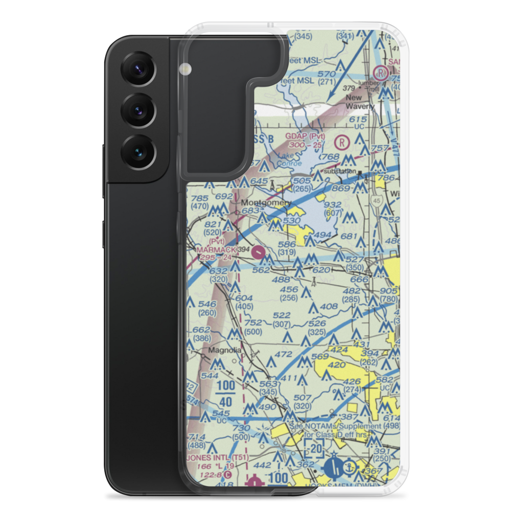 Lake Bonanza Airport (33TA) VFR Sectional Samsung Case Samsung Galaxy S22 Plus model shown