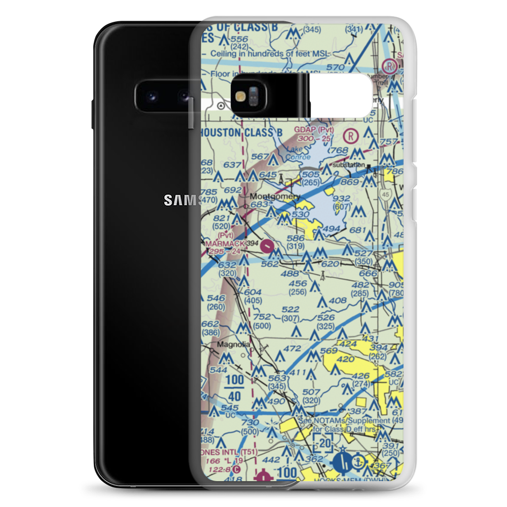 Lake Bonanza Airport (33TA) VFR Sectional Samsung Case Samsung Galaxy S10+ model shown