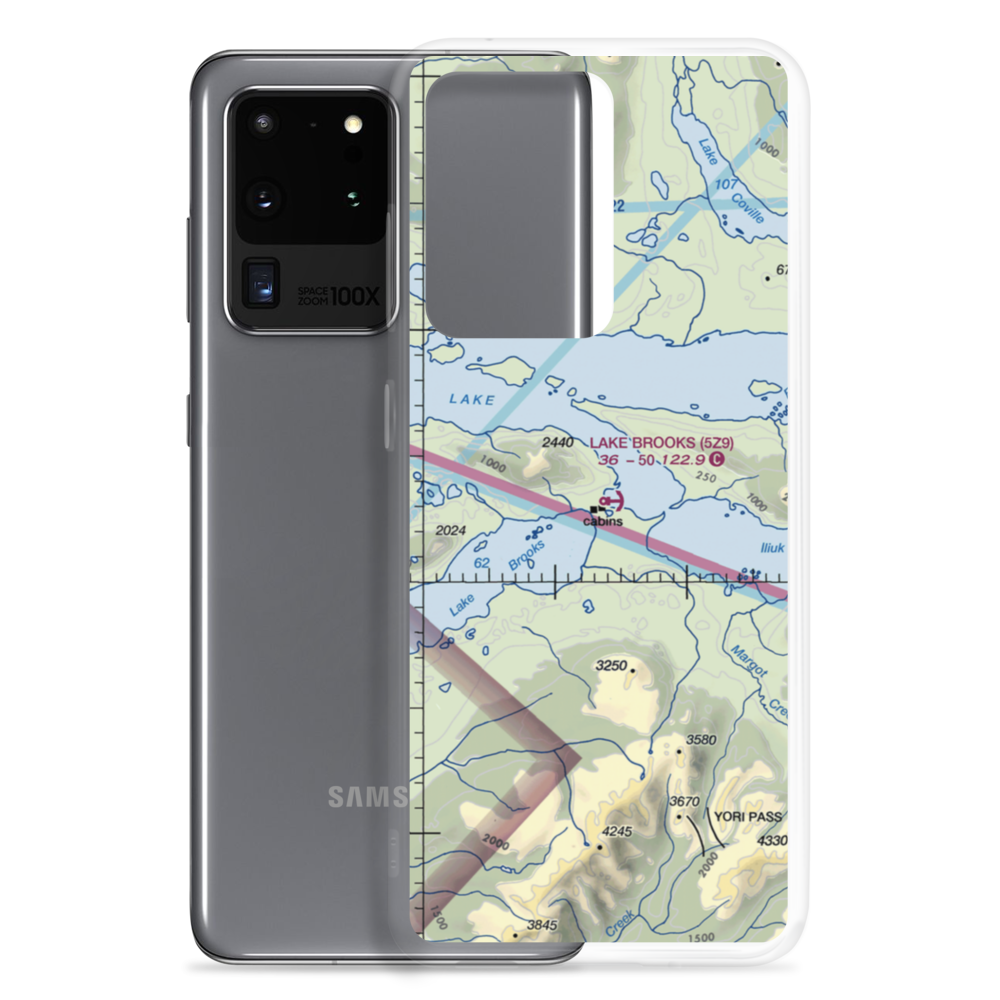 Lake Brooks Seaplane Base (5Z9) VFR Sectional Samsung Case Samsung Galaxy S20 Ultra model shown