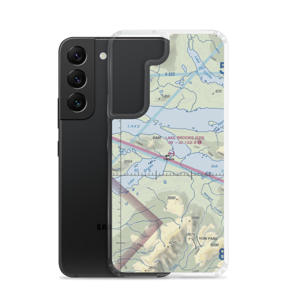 Lake Brooks Seaplane Base (5Z9) VFR Sectional Samsung Case Samsung Galaxy S22 model shown