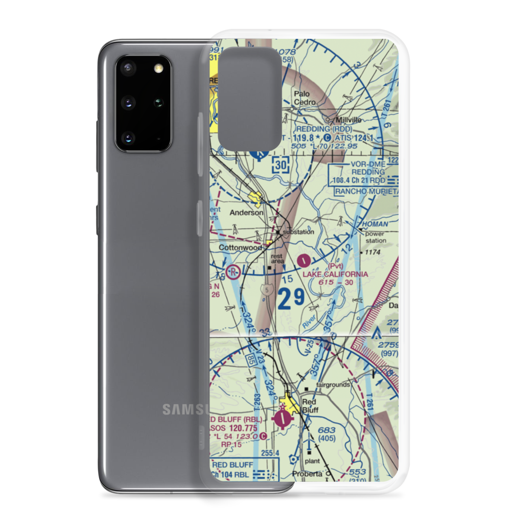 Lake California Air Park (68CA) VFR Sectional Samsung Case Samsung Galaxy S20 Plus model shown