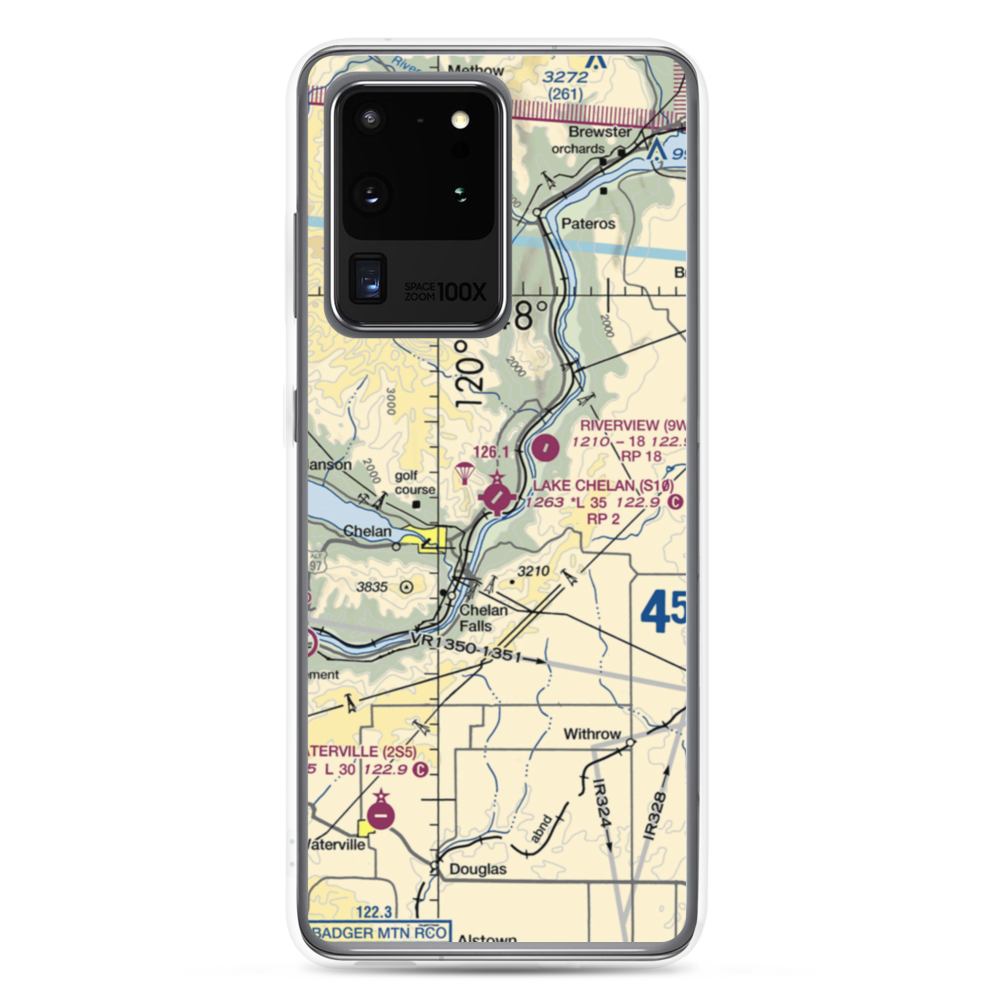 Lake Chelan Airport (S10) VFR Sectional Samsung Case Samsung Galaxy S20 Ultra model shown