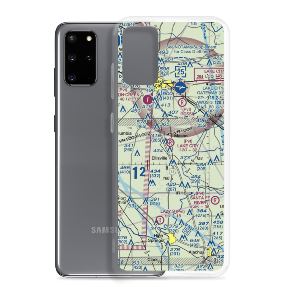 Lake City Airpark (FL27) VFR Sectional Samsung Case Samsung Galaxy S20 Plus model shown