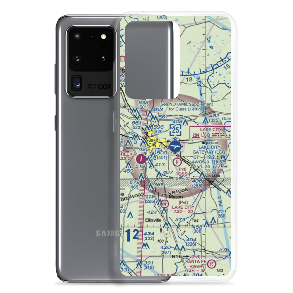 Lake City Gateway Airport (LCQ) VFR Sectional Samsung Case Samsung Galaxy S20 Ultra model shown