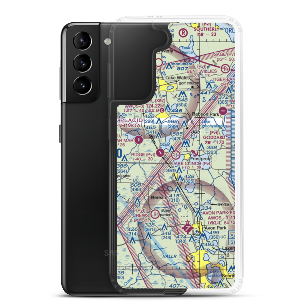 Lake Clinch Airpark (52FL) VFR Sectional Samsung Case Samsung Galaxy S21 Plus model shown