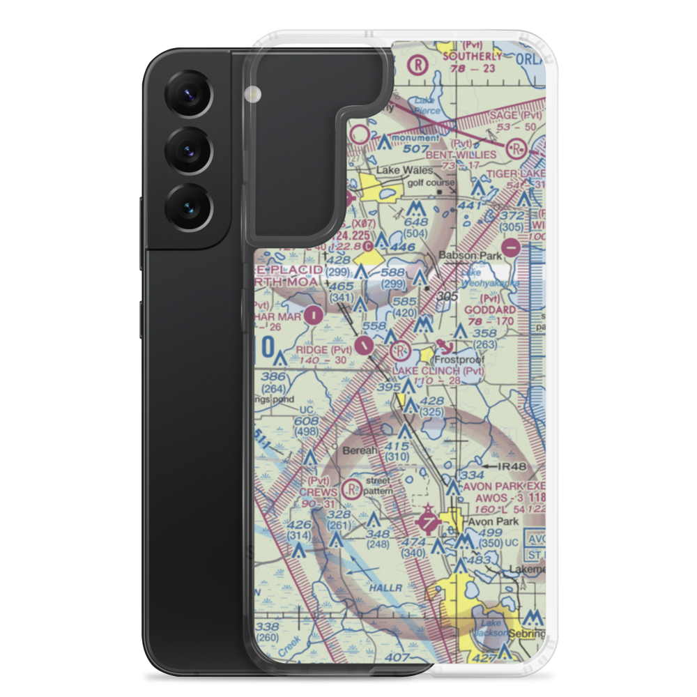 Lake Clinch Airpark (52FL) VFR Sectional Samsung Case Samsung Galaxy S22 Plus model shown