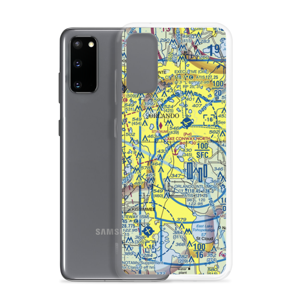 Lake Conway North Seaplane Base (91FL) VFR Sectional Samsung Case Samsung Galaxy S20 model shown