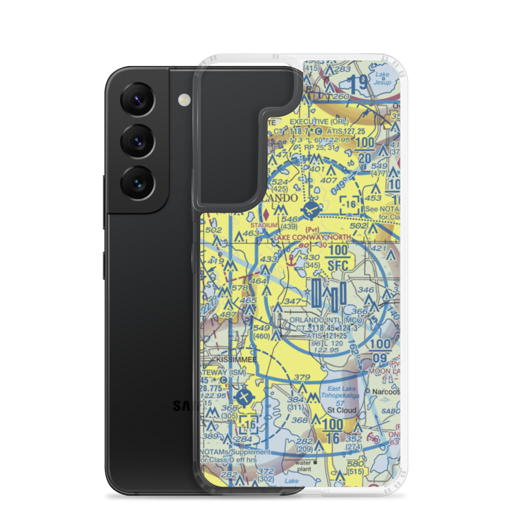 Lake Conway South Seaplane Base (0FL5) VFR Sectional Samsung Case Samsung Galaxy S22 model shown