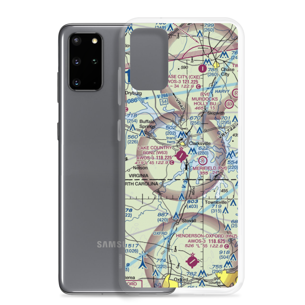 Lake Country Regional Airport (W63) VFR Sectional Samsung Case Samsung Galaxy S20 Plus model shown