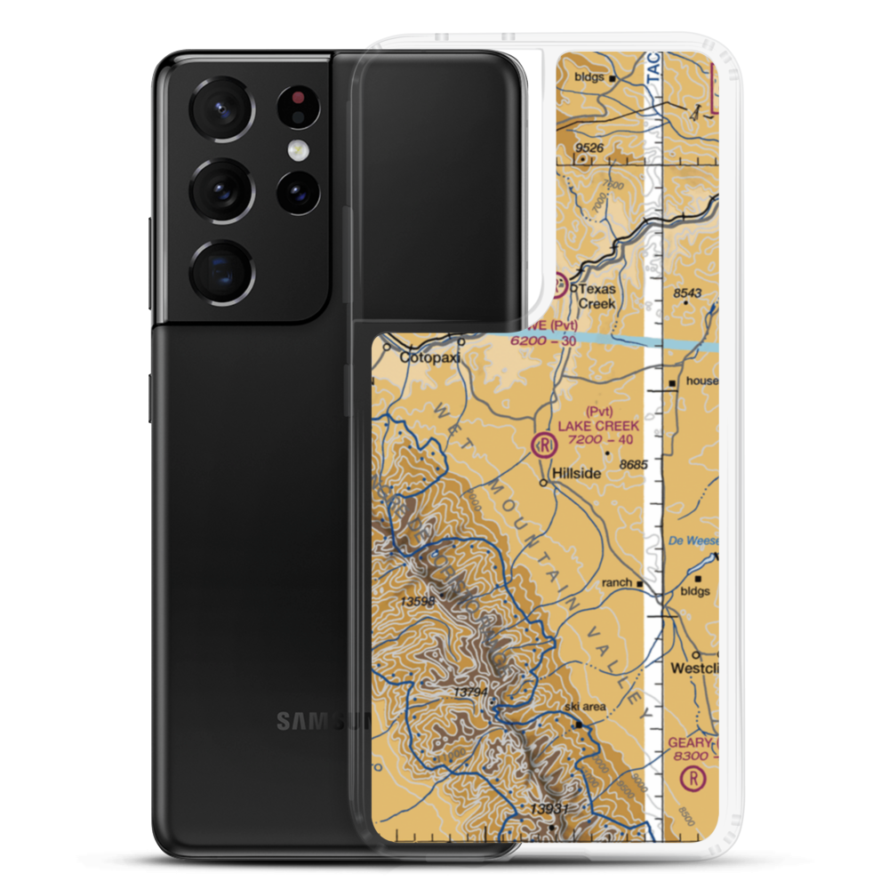 Lake Creek Ranch Airport (92CO) VFR Sectional Samsung Case Samsung Galaxy S21 Ultra model shown