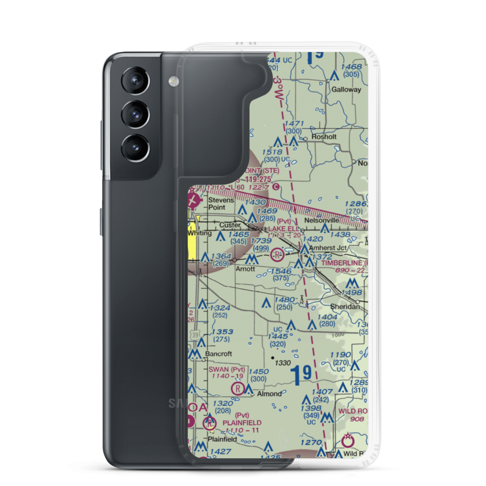 Lake Ell Field (WS14) VFR Sectional Samsung Case Samsung Galaxy S21 model shown
