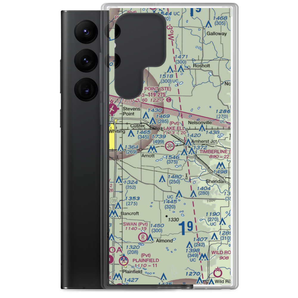 Lake Ell Field (WS14) VFR Sectional Samsung Case Samsung Galaxy S22 Ultra model shown