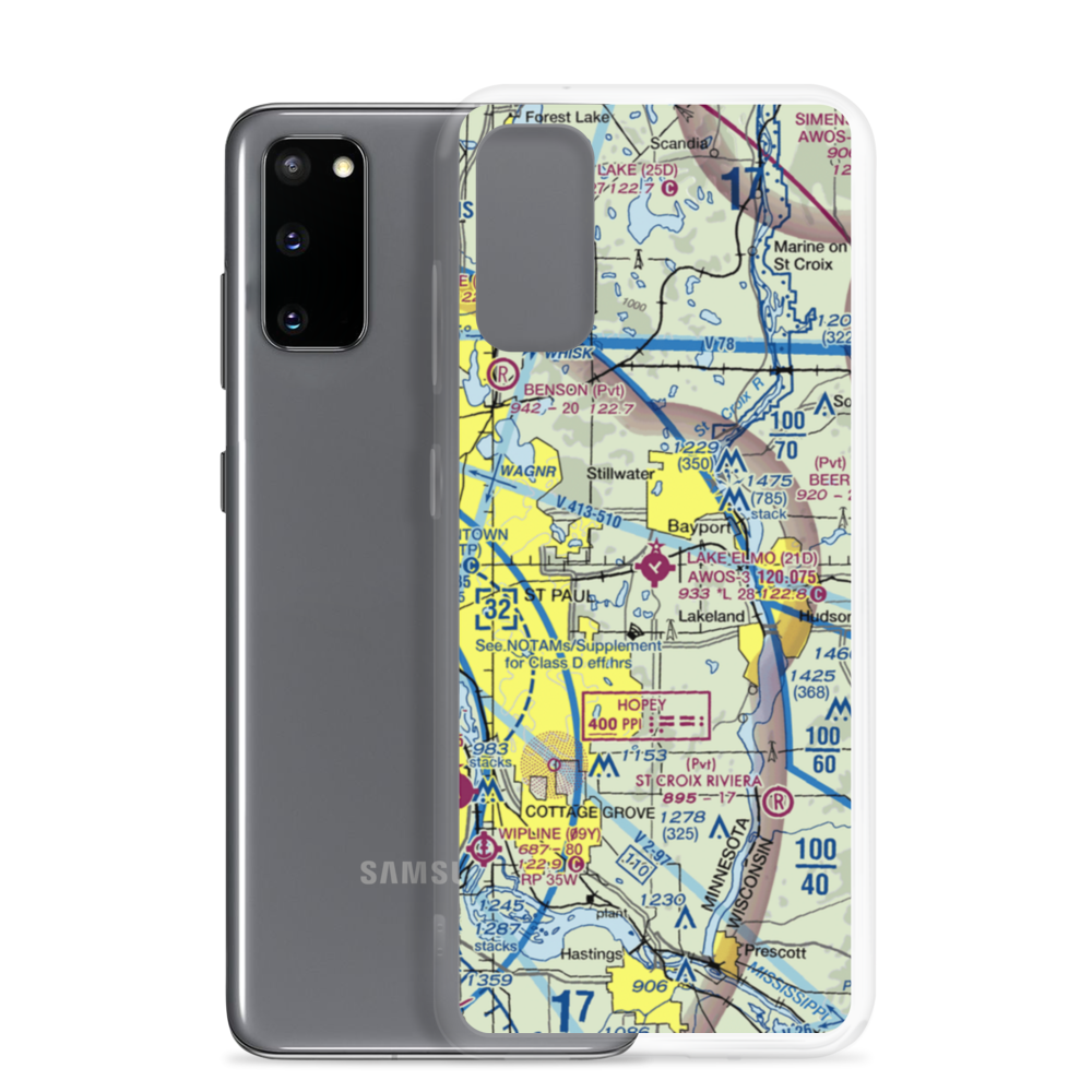 Lake Elmo Airport (21D) VFR Sectional Samsung Case Samsung Galaxy S20 model shown