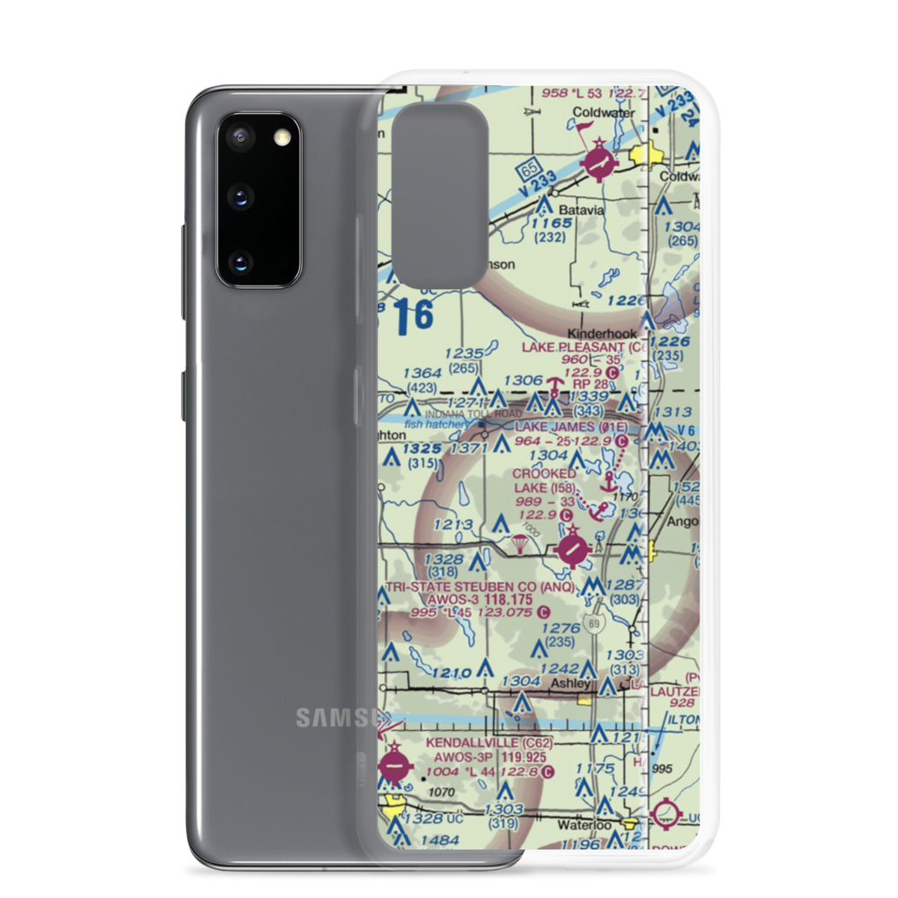 Lake Gage Seaplane Base (04IN) VFR Sectional Samsung Case Samsung Galaxy S20 model shown