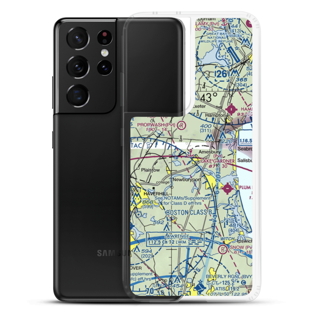 Lake Gardner Seaplane Base (6MA0) VFR Sectional Samsung Case Samsung Galaxy S21 Ultra model shown