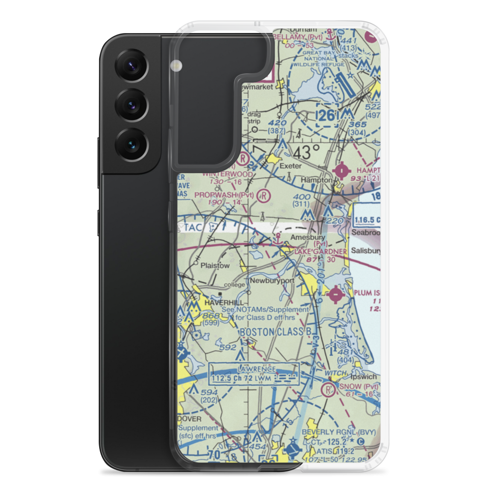 Lake Gardner Seaplane Base (6MA0) VFR Sectional Samsung Case Samsung Galaxy S22 Plus model shown