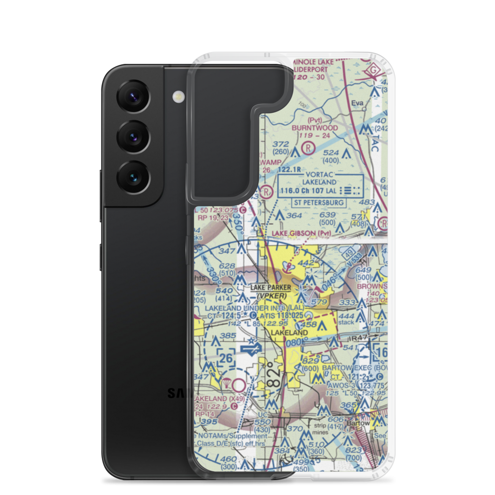 Lake Gibson Seaplane Base (8FA0) VFR Sectional Samsung Case Samsung Galaxy S22 model shown