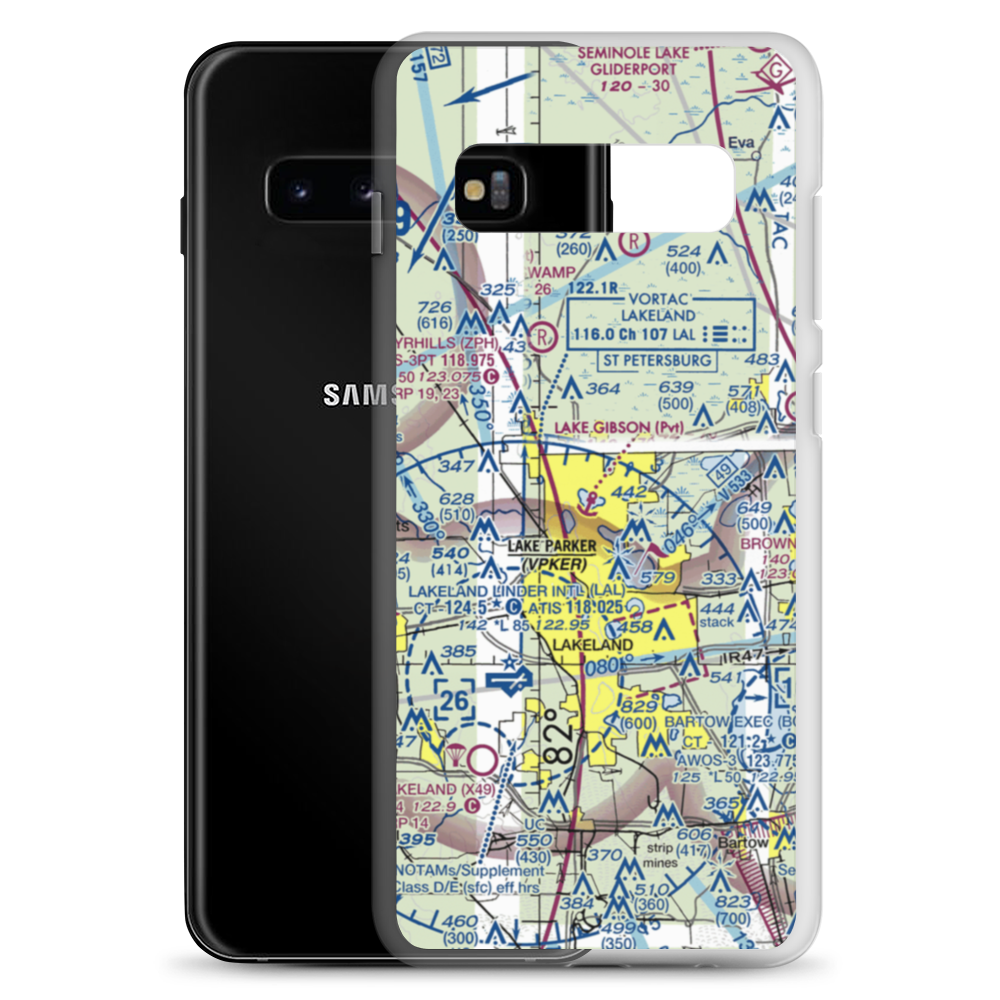 Lake Gibson Seaplane Base (8FA0) VFR Sectional Samsung Case Samsung Galaxy S10+ model shown