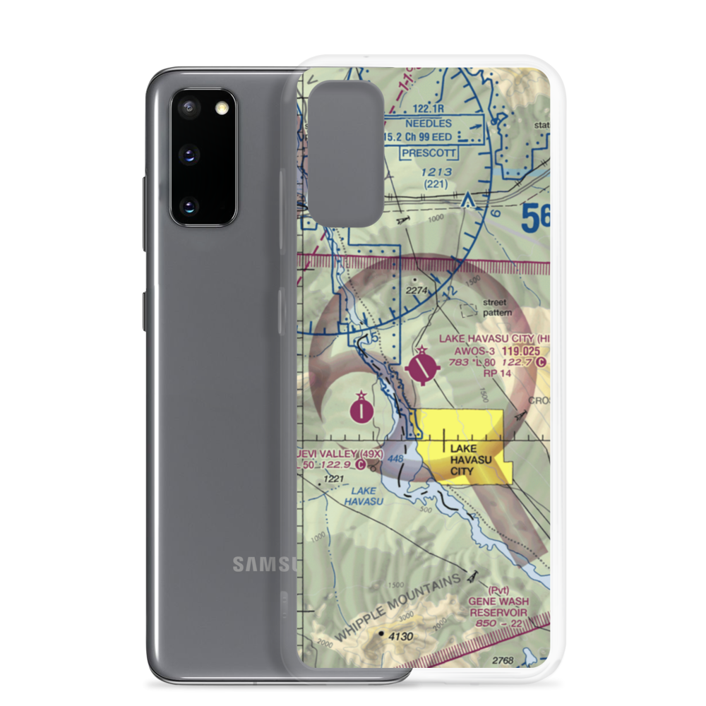Lake Havasu City Airport (HII) VFR Sectional Samsung Case Samsung Galaxy S20 model shown