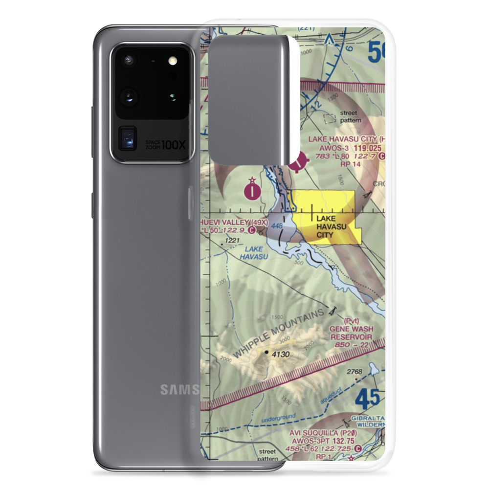Lake Havasu City Airport (HSU) VFR Sectional Samsung Case Samsung Galaxy S20 Ultra model shown