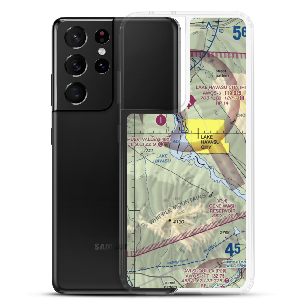 Lake Havasu City Airport (HSU) VFR Sectional Samsung Case Samsung Galaxy S21 Ultra model shown