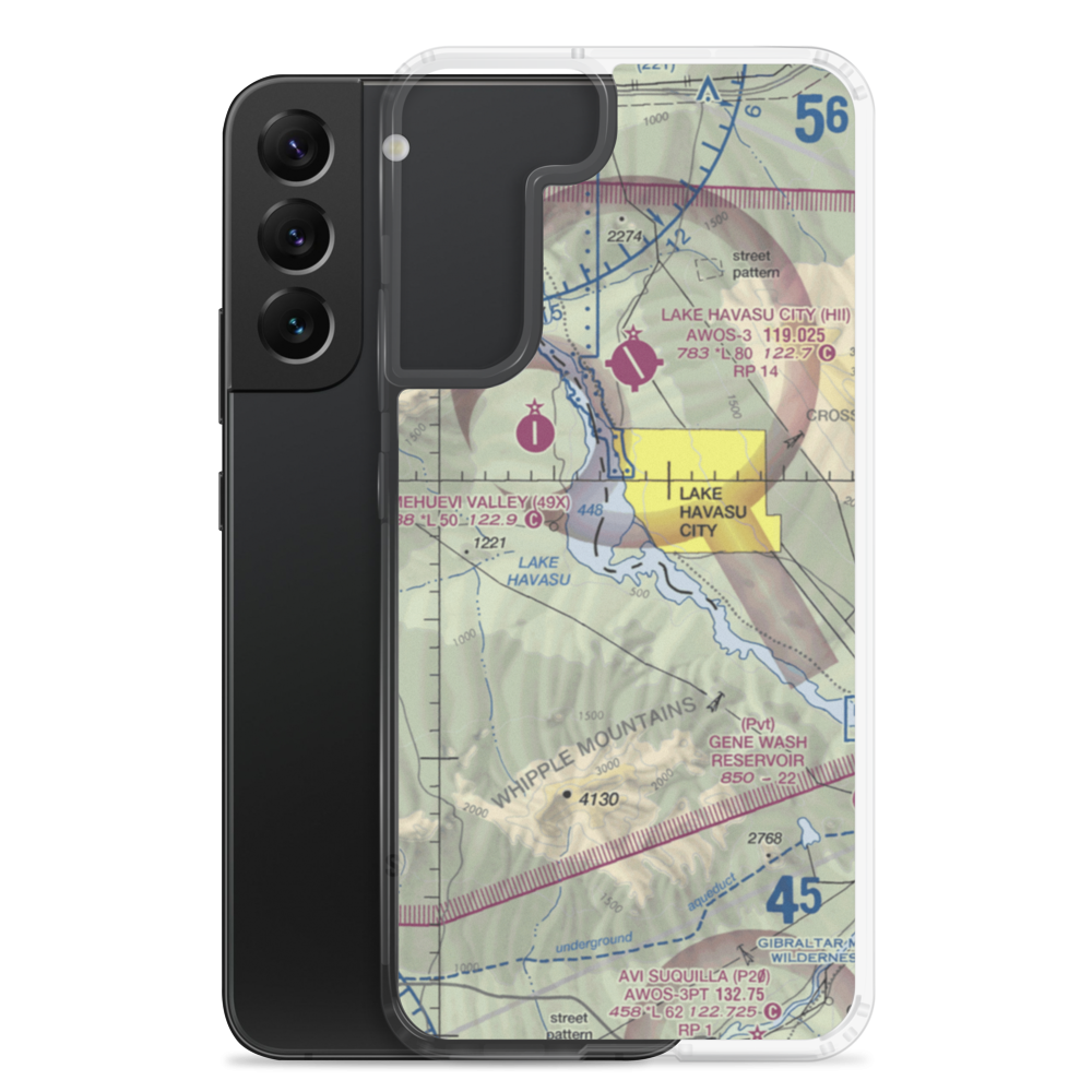 Lake Havasu City Airport (HSU) VFR Sectional Samsung Case Samsung Galaxy S22 Plus model shown