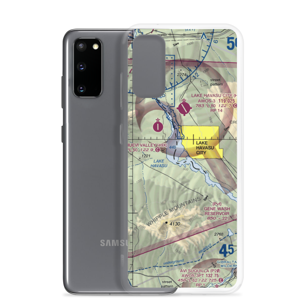 Lake Havasu City Airport (HSU) VFR Sectional Samsung Case Samsung Galaxy S20 model shown