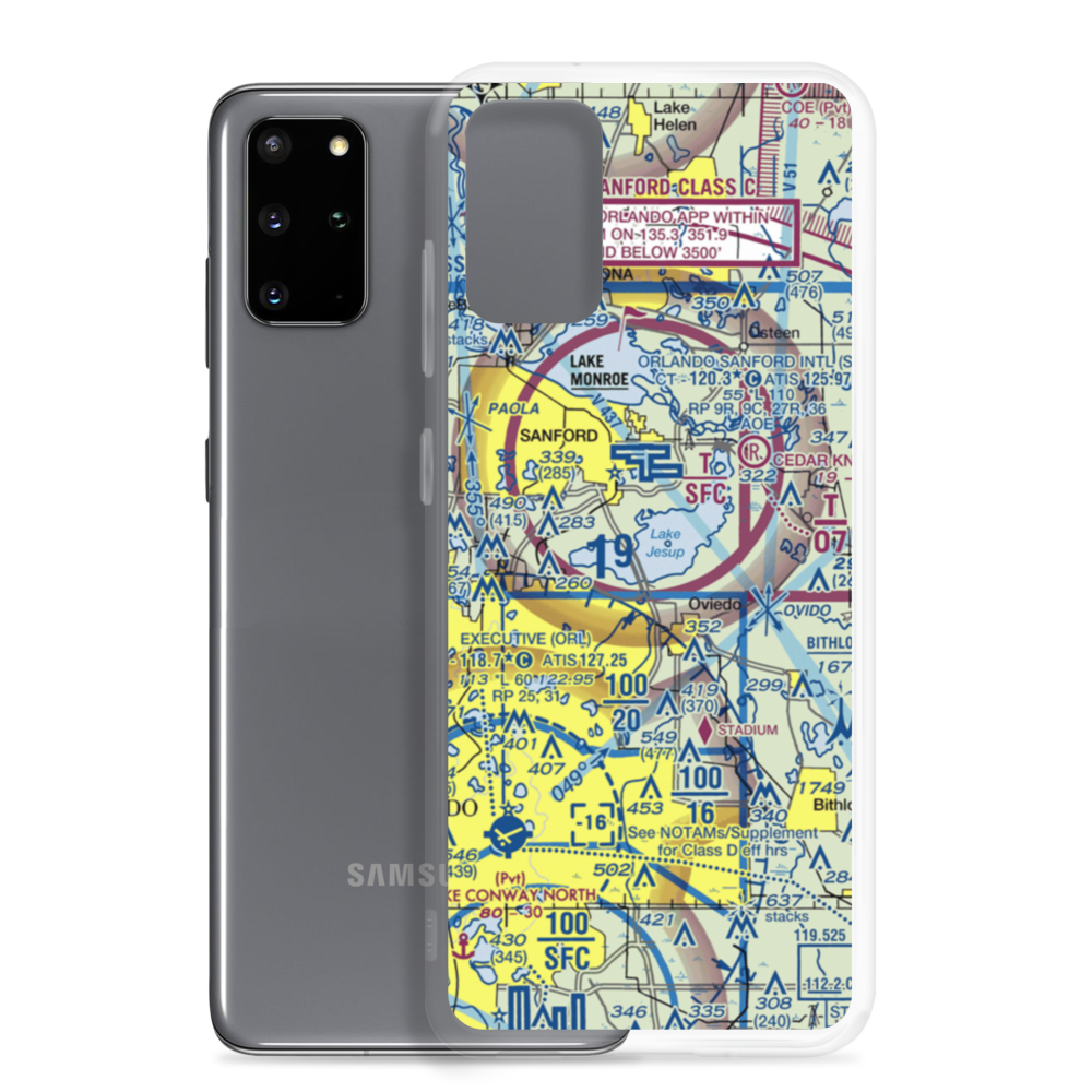 Lake Jessup Seaplane Base (98FD) VFR Sectional Samsung Case Samsung Galaxy S20 Plus model shown