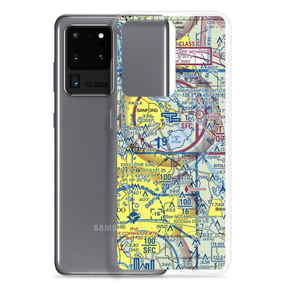 Lake Jessup Seaplane Base (98FD) VFR Sectional Samsung Case Samsung Galaxy S20 Ultra model shown